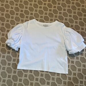 Joie White Puff Sleeve Tee